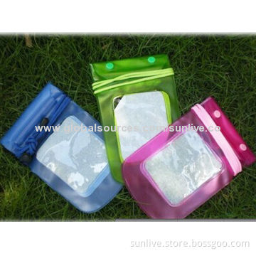 2014 hot sale waterproof plastic pouches for swimming camera
